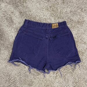 Purple Lee High Waisted Denim Shorts 26